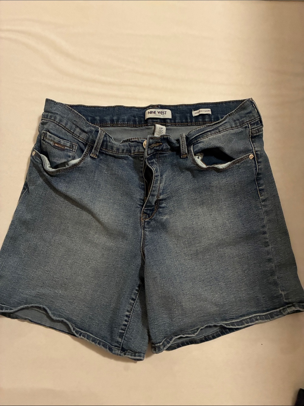 Nine West Medium Blue Denim Cutoff Shorts